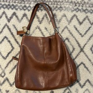 Leather COACH phoebe shoulder bag
